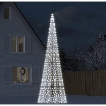 Bytová dekorace vidaXL LED vánoční stromek na stožár 1534 ch LED 500 cm [358117] Barva: Studená bílá