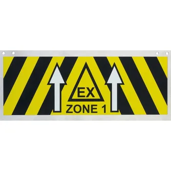 Štítek Ex zóna, z nerezu, 270 x 110 mm, Ex zóna 1