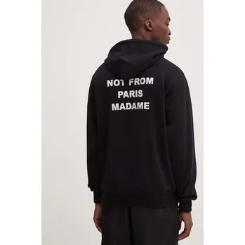 Pánská mikina Bavlněná mikina Drôle de Monsieur Le Hoodie Slogan PERM.HO162.CO127.BL černá 99X, vel. S
