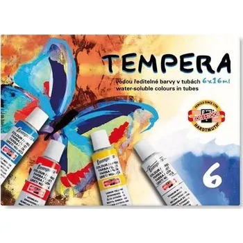 Výtvarná barva Koh-i-noor barvy temperové/tempery sada 6 x16 ml - Motýl