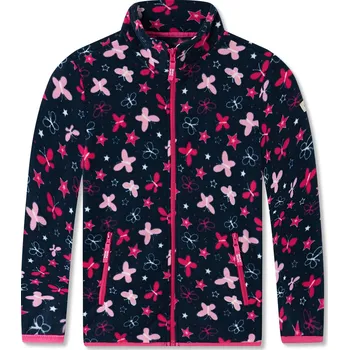 Chlapecká mikina Dívčí flísová mikina - Wolf & Wolfie B2541, tmavě modrá Barva: Modrá tmavě, Velikost: 146