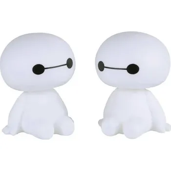 Kreslený robot Baymax s třesoucí se hlavou Bílá figurka Dekorace do auta Ozdoba interiéru Roztomilá sběratelská postavička