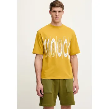 Pánské tričko Tričko Oakley pánské, žlutá barva, s potiskem, FOA406837 17X, vel. M