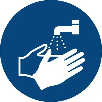Příkazová značka Umyj si ruce, ISO 7010, fólie samolepicí, 100 mm, BJ = 10 ks