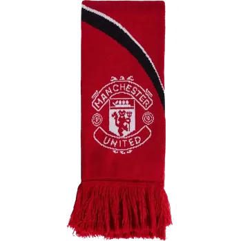 Šála Unisex fotbalová šála Adidas Manchester United 25/26 červená 134x16