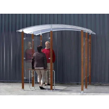 Dopravní značení Přístřešek pro kuřáky, k umístění v prostoru, dřevěné sloupky, 4 m²