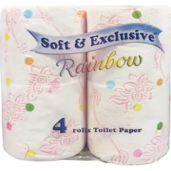 Soft Exclusive toaletní papír 4ks Rainbow
