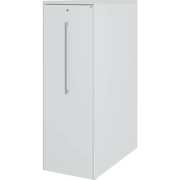 Jednací stůl Výsuvná skříň do kanceláře C+P Asisto, 430 x 800 x 1259 mm, světle šedá, levá