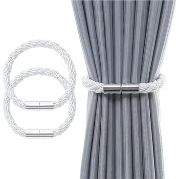 Garnýž Sinxioer 2 balení magnetických úchytů na záclony, moderní úchyty na záclony pro domácí,