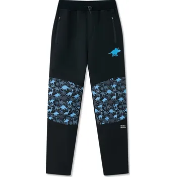 Chlapecké kalhoty Chlapecké softshellové kalhoty, zateplené - Wolf & Wolfie B2595, černá / dinosauři Barva: Černá, Velikost: 98