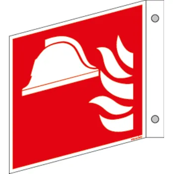 Praporková tabulka Požární zbrojnice, ISO 7010, z hliníku 200 x 200 mm, BJ = 5 ks