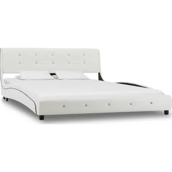 Nábytek vidaXL Marketos Rám postele bez matrace Bílá umělá kůže 135x190 cm