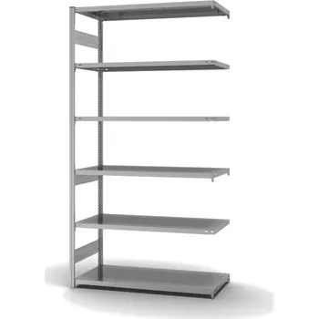 Dílenský regál Policový regál hofe, nástavné pole, 6 úrovní, zatížení pole 240 kg, 1310 x 635 x 2500 mm