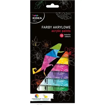 Vodová barva Akrylové barvy Kidea – sada 12x12 ml