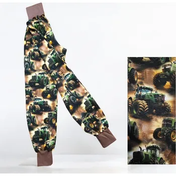 Klučičí tepláky hnědé traktory Klučičí tepláky