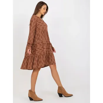 Dámské šaty Šaty D73771M30361A4 hnědé XL