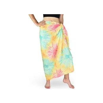 Šátek Sarong - Pareo REN, ohňostroj, pastelově oranžový, světlý