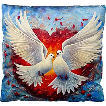 Povlečení 4sleep Povlak na polštář 40 × 40 na zip velur - Hrdličky