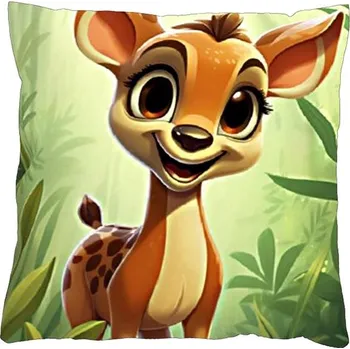 Povlečení 4sleep Povlak na polštář 40 × 40 cm, na zip velur - Srnka