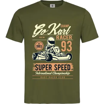Pánské oblečení Tričko Kart Racer Club Druh: Pánské, Barva: Khaki, Velikost: L