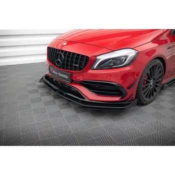 Nárazník Maxton Design rohové spoilery pod přední nárazník pro Mercedes třída A W176 Facelift A45 AMG, plast ABS bez povrchové úpravy