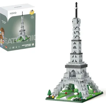 Stavebnice KOCO Stavebnice mini KOCO Eiffelova věž plast 538ks v krabičce 13x16,5x7cm