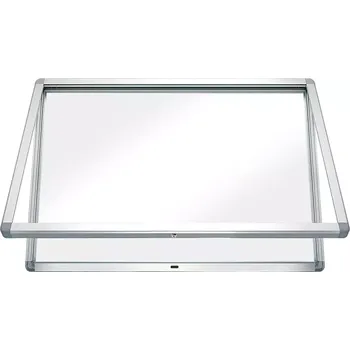 Vitrína Rocada 3672V17EX, venkovní, výklopné polykarbonátové dveře, magnetický lakovaný bílý povrch, 6xA4