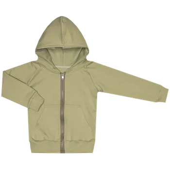 Mikina na zip Basic - Olivová Velikost: 128