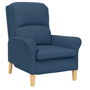 Křeslo Křeslo ušák, relaxační, nohy masiv, modrá, CHARLOT