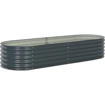 Vyvýšený záhon vidaXL Vyvýšený záhon 240 x 80 x 44 cm pozinkovaná ocel [45518] Barva: Šedá