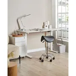 Kancelářská sedlová stolička černá umělá kůže sedlo kovový rám čalouněná otočná výškově nastavitelná kancelářský nábytek Beliani