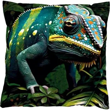 Povlečení 4sleep Povlak na polštář 40 × 40 na zip velur - Chameleon