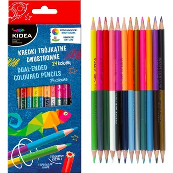 Kresba KIDEA Pastelky trojhranné oboustranné 12ks