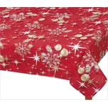 Bellatex Ubrus VÁNOCE Vánoce koule Červená,Zlatá, rozměr 120x140 cm
