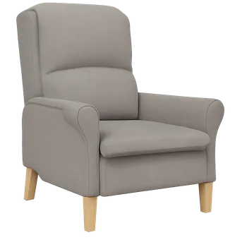 Křeslo Křeslo ušák, relaxační, nohy masiv, šedohnědá, CHARLOT