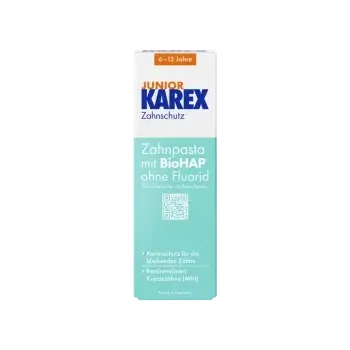 zubní pasta KAREX dětská zubní pasta junior bez fluoridu, 65 ml