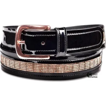 Jezdecké kalhoty Pásek Waldhausen -ROSEGOLD- - Černá/Rosegold - 80cm