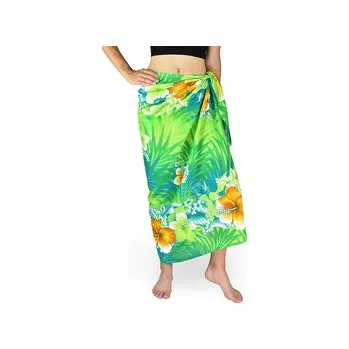 Šátek Sarong - Pareo REN, ibišek malý, zelená