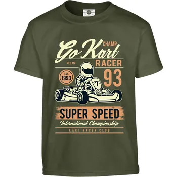 Pánské oblečení Tričko Kart Racer Club Druh: Dětské, Barva: Khaki, Velikost: 158-XL