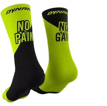Pánské oblečení Dynafit No pain No gain sportovní ponožky Neon Yellow/Black Out vel. 35-38