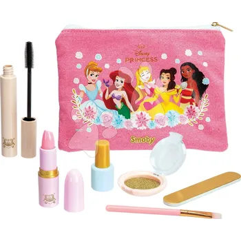 Kosmetická taška Kosmetická taštička s kosmetikou Princezny Disney Make Up Set Smoby s řasenkou rtěnkou oční stín se štětcem a pilník