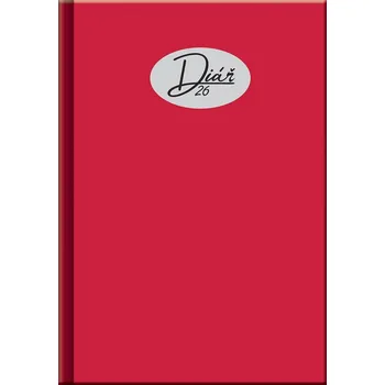 Diář Denní diář 2026 - COLORS červený (A5)