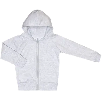 Mikina na zip Basic - Světle šedá Velikost: 86