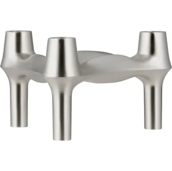 Svícen Stoff Nagel Designový svícen BMF STOFF Nagel Brushed Chrome