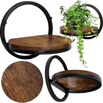 Hodiny Police na květiny EBRO RUSTIC - stařený dub