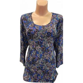 Tuniky a halenky, Barva Modrá, Velikost 38 - na zakázku, Materiál 96% Viskoza 4% Lycra