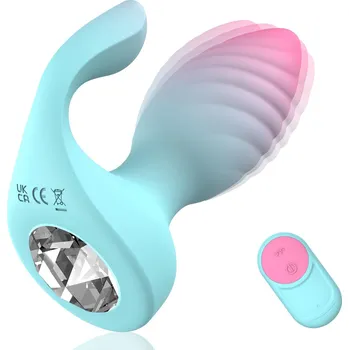 Anální kolík SuperLove Dual Stimulation Vibrating Silicone Anal Gem with Remote