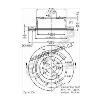 Brzdový kotouč Brzdový kotouč BREMBO 09.4254.10 - FERRARI