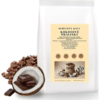 Káva Káva Kokosové pralinky arabica zrnková 100 g