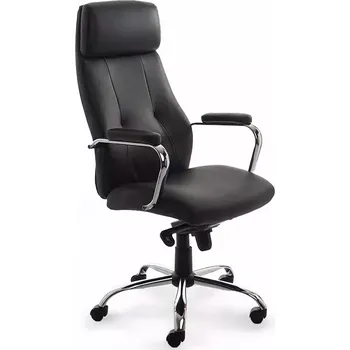 Kancelářská židle Rocada 986V22, černá, imitace kůže, područky, opěrka hlavy